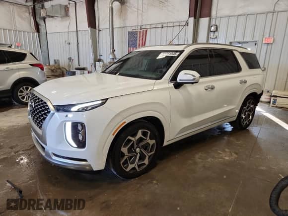 2021 Hyundai Palisade Calligraphy z VIN KM8R7DHE2MU191389, wystawiony jako Copart lot #81211545 z przebiegiem 76 305 mil mil oraz Szkoda całkowita • Salvage title. Historia ofert i sprzedaży dostępna na DreamBid. Obrazek 1.