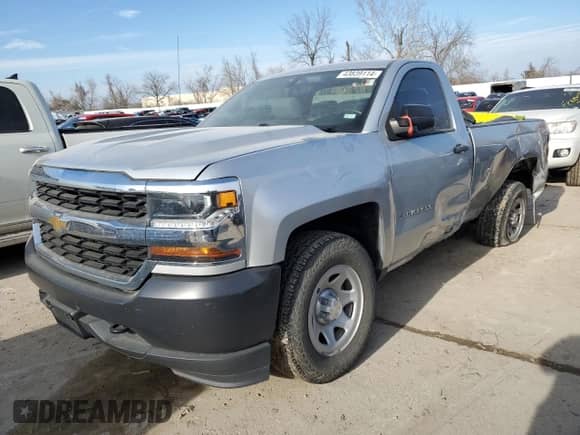 2018 Chevrolet Silverado 1500 Work Truck with VIN 1GCNKNEC7JZ145467, listed as a Copart auction lot 43839114 with 140,137 mi miles and Salvage title. Bid and sale history available at DreamBid. Image 1.