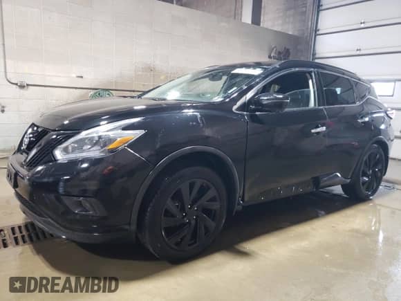 2018 Nissan Murano S z VIN 5N1AZ2MH1JN133422, wystawiony jako Copart lot #66756755 z przebiegiem 185 298 mil mil oraz Czysty tytuł • Clean title. Historia ofert i sprzedaży dostępna na DreamBid. Obrazek 1.