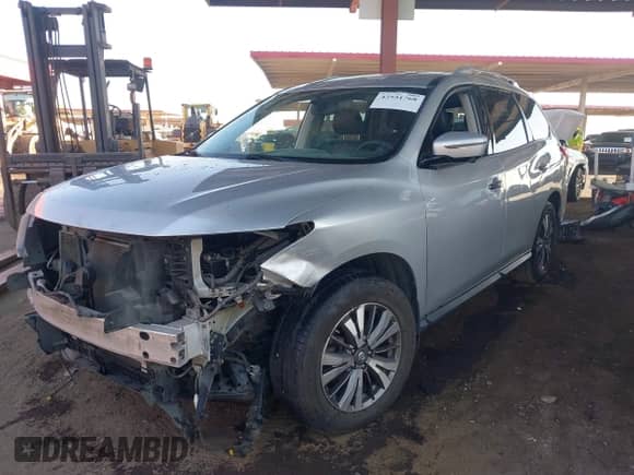 2017 Nissan Pathfinder SV with VIN 5N1DR2MM3HC696441, listed as a IAAI auction lot 42551768 with 85,578 mi miles and . Bid and sale history available at DreamBid. Image 2.