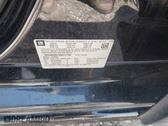 2014 Chevrolet Silverado 1500 LTZ with VIN 3GCUKSEC1EG311188, listed as a IAAI auction lot 42772149 with 141,404 mi miles and . Bid and sale history available at DreamBid. Image 9.