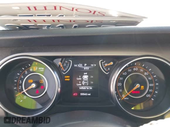 2019 Jeep Wrangler Sport S with VIN 1C4GJXAG9KW583300, listed as a IAAI auction lot 43061781 with 55,543 mi miles and . Bid and sale history available at DreamBid. Image 7.