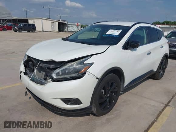 2018 Nissan Murano SV z VIN 5N1AZ2MG4JN154689, wystawiony jako IAAI lot #42287787 z przebiegiem 92 449 mil mil oraz . Historia ofert i sprzedaży dostępna na DreamBid. Obrazek 2.