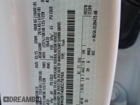 2025 Ford F-250 XL z VIN 1FT8W2BT4SEC78765, wystawiony jako Copart lot #64183485 z przebiegiem 89 mil mil oraz Czysty tytuł • Clean title. Historia ofert i sprzedaży dostępna na DreamBid. Obrazek 12.