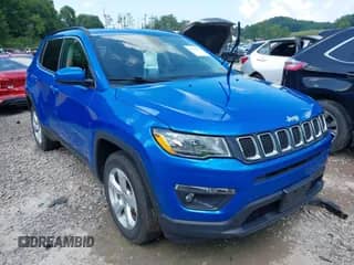 2021 Jeep Compass Latitude with VIN 3C4NJDBB8MT529973, listed as a IAAI auction lot 42538504 with 28,805 mi miles and . Bid and sale history available at DreamBid. Image 1.