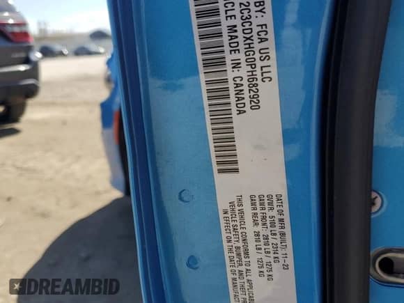 2023 Dodge Charger GT z VIN 2C3CDXHG0PH682920, wystawiony jako Copart lot #83810855 z przebiegiem 36 337 mil mil oraz Szkoda całkowita • Salvage title. Historia ofert i sprzedaży dostępna na DreamBid. Obrazek 12.