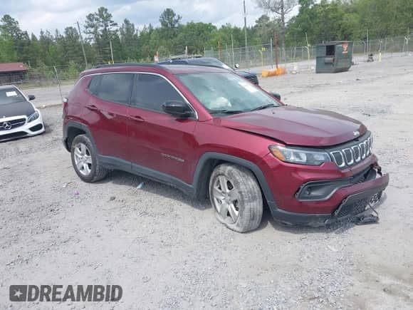 2022 Jeep Compass Altitude с VIN 3C4NJCBB9NT187445, выставлен на аукционе IAAI как лот 42090981 с пробегом 37 168 миль миль и . История ставок и продаж доступна на DreamBid. Изображение 1.