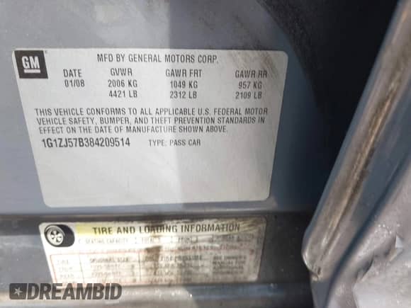 2008 Chevrolet Malibu 2LT с VIN 1G1ZJ57B384209514, выставлен на аукционе IAAI как лот 42848762 с пробегом 237 874 миль миль и . История ставок и продаж доступна на DreamBid. Изображение 9.