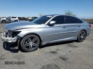 2022 Honda Accord Touring с VIN 1HGCV2F9XNA003765, выставлен на аукционе Copart как лот 64413085 с пробегом 61 518 миль миль и Списание • Salvage title. История ставок и продаж доступна на DreamBid. Изображение 1.