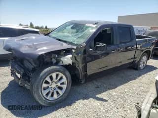 2022 Chevrolet Silverado 1500 Custom with VIN 3GCPABEK9NG537647, listed as a Copart auction lot 66660225 with 40,840 mi miles and Salvage title. Bid and sale history available at DreamBid. Image 1.