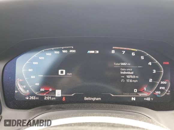 2021 BMW M3 с VIN WBS53AY08MFL00775, выставлен на аукционе Copart как лот 52444765 с пробегом 5 682 миль миль и Списание • Salvage title. История ставок и продаж доступна на DreamBid. Изображение 9.