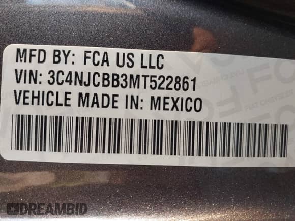 2021 Jeep Compass Altitude с VIN 3C4NJCBB3MT522861, выставлен на аукционе IAAI как лот 40885753 с пробегом 98 583 миль миль и . История ставок и продаж доступна на DreamBid. Изображение 9.