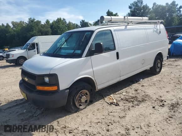2013 Chevrolet Express Cargo with VIN 1GCWGGBA7D1141104, listed as a Copart auction lot 68313315 with Not provided miles and Salvage title. Bid and sale history available at DreamBid. Image 1.