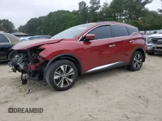 2020 Nissan Murano SV with VIN 5N1AZ2BJ1LN131954, listed as a Copart auction lot 62722795 with 104,436 mi miles and Salvage title. Bid and sale history available at DreamBid. Image 1.