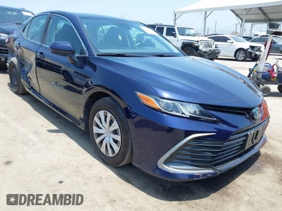 2022 Toyota Camry Hybrid LE with VIN 4T1C31AK0NU576130, listed as a IAAI auction lot 42382718 with 70,749 mi miles and . Bid and sale history available at DreamBid. Image 1.