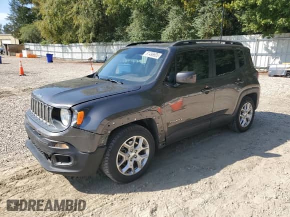 2017 Jeep Renegade Latitude с VIN ZACCJABB0HPF06125, выставлен на аукционе Copart как лот 81496605 с пробегом 101 935 миль миль и Списание • Salvage title. История ставок и продаж доступна на DreamBid. Изображение 1.