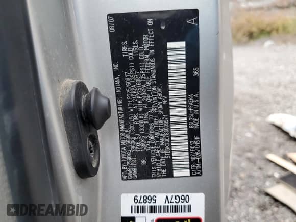 2008 Toyota Sienna LE with VIN 5TDBK23C78S009971, listed as a Copart auction lot 89908385 with 238,041 mi miles and Salvage title. Bid and sale history available at DreamBid. Image 13.