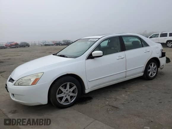 2003 Honda Accord EX with VIN 1HGCM66543A085299, listed as a Copart auction lot 83004554 with 188,471 mi miles and Salvage title. Bid and sale history available at DreamBid. Image 1.