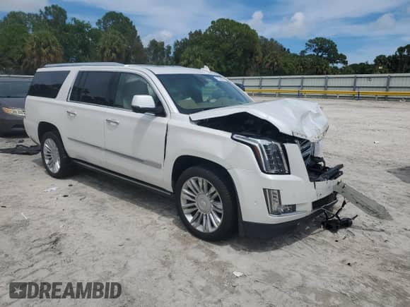 2020 Cadillac Escalade ESV Platinum with VIN 1GYS4KKJ5LR161307, listed as a Copart auction lot 71514435 with 108,992 mi miles and Non repairable. Bid and sale history available at DreamBid. Image 4.
