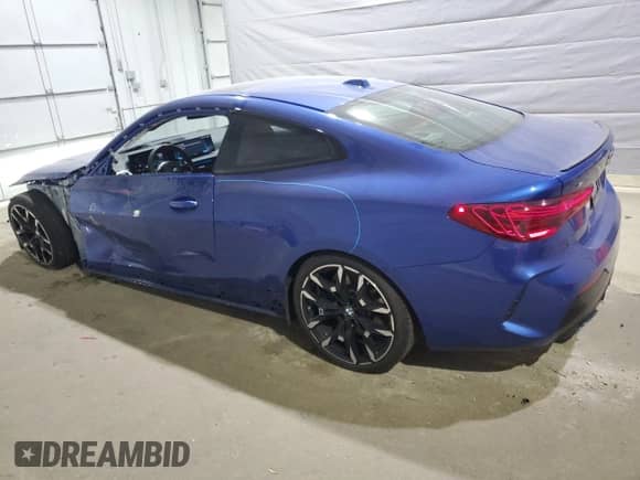 2025 BMW 4 Series M440i xDrive with VIN WBA83DA03SCT29435, listed as a Copart auction lot 59274045 with 7,726 mi miles and Salvage title. Bid and sale history available at DreamBid. Image 2.