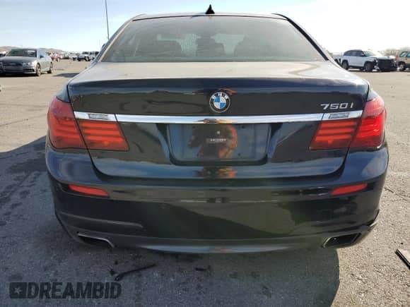 2015 BMW 7 Series 750i with VIN WBAYA8C57FG197624, listed as a Copart auction lot 75291444 with Not provided miles and Salvage title. Bid and sale history available at DreamBid. Image 6.