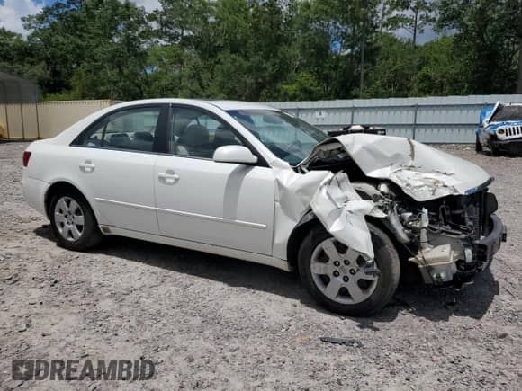 2008 Hyundai Sonata GLS with VIN 5NPET46C98H329185, listed as a Copart auction lot 61147955 with 202,967 mi miles and Salvage title. Bid and sale history available at DreamBid. Image 4.