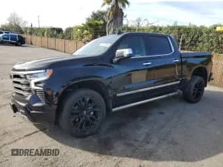 2023 Chevrolet Silverado 1500 High Country z VIN 1GCUDJEL1PZ252876, wystawiony jako Copart lot #49791865 z przebiegiem 17 227 mil mil oraz Szkoda całkowita • Salvage title. Historia ofert i sprzedaży dostępna na DreamBid. Obrazek 1.