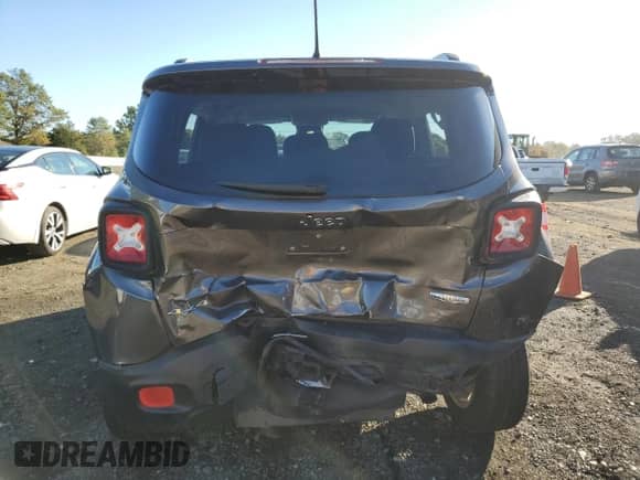 2017 Jeep Renegade Latitude with VIN ZACCJBBB8HPE60582, listed as a Copart auction lot 85844825 with Not provided miles and Salvage title. Bid and sale history available at DreamBid. Image 6.