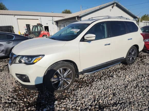 2018 Nissan Pathfinder SL with VIN 5N1DR2MM0JC652838, listed as a Copart auction lot 80277285 with 150,047 mi miles and Salvage title. Bid and sale history available at DreamBid. Image 1.