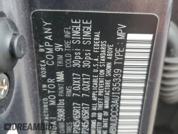 2010 Hyundai Veracruz GLS с VIN KM8NUDCC3AU135339, выставлен на аукционе Copart как лот 74978614 с пробегом 1 777 432 миль миль и Списание • Salvage title. История ставок и продаж доступна на DreamBid. Изображение 13.