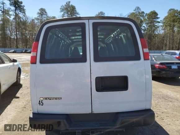 2019 Chevrolet Express Cargo with VIN 1GCWGBFP8K1156709, listed as a Copart auction lot 51144675 with 172,018 mi miles and Salvage title. Bid and sale history available at DreamBid. Image 6.