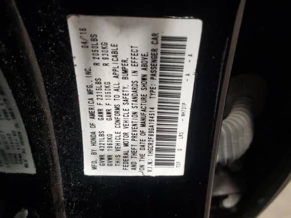 2016 Honda Accord EX-L with VIN 1HGCR2F89GA194514, listed as a Copart auction lot 80628055 with 84,017 mi miles and Salvage title. Bid and sale history available at DreamBid. Image 12.