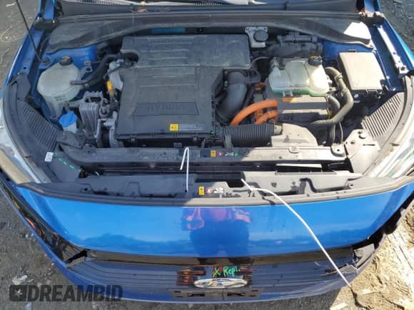 2017 Hyundai Ioniq Blue with VIN KMHC65LC1HU036603, listed as a Copart auction lot 53988364 with 79,479 mi miles and . Bid and sale history available at DreamBid. Image 11.