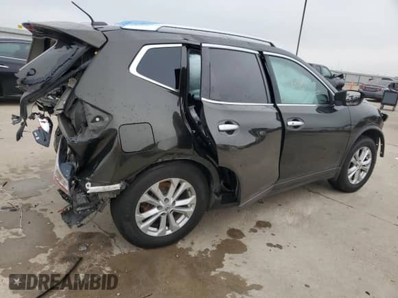 2016 Nissan Rogue SV with VIN KNMAT2MT7GP640638, listed as a Copart auction lot 61145035 with Not provided miles and Salvage title. Bid and sale history available at DreamBid. Image 3.
