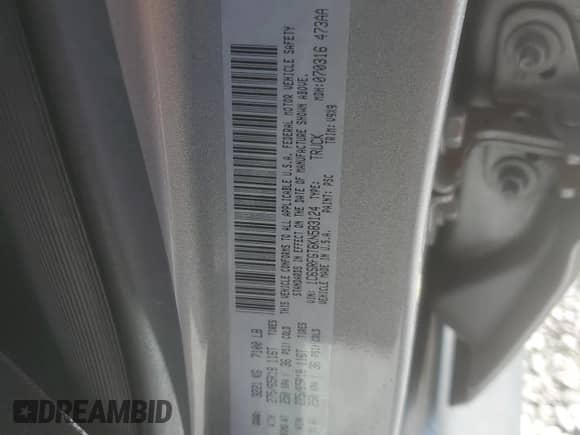 2019 Ram 1500 Tradesman с VIN 1C6SRFGT6KN583124, выставлен на аукционе Copart как лот 54621475 с пробегом 78 595 миль миль и Списание • Salvage title. История ставок и продаж доступна на DreamBid. Изображение 12.