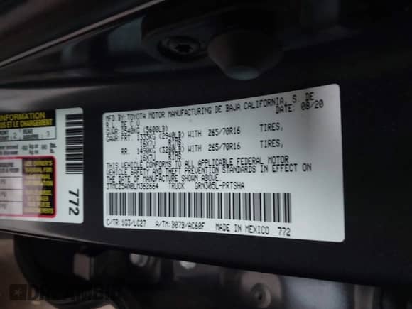 2020 Toyota Tacoma TRD Off Road с VIN 3TMCZ5AN0LM362664, выставлен на аукционе IAAI как лот 43409343 с пробегом 60 685 миль миль и . История ставок и продаж доступна на DreamBid. Изображение 9.