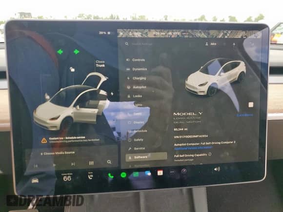 2021 Tesla Model Y Long Range z VIN 5YJYGDEE8MF140654, wystawiony jako Copart lot #70857745 z przebiegiem 60 344 mil mil oraz Czysty tytuł • Clean title. Historia ofert i sprzedaży dostępna na DreamBid. Obrazek 9.