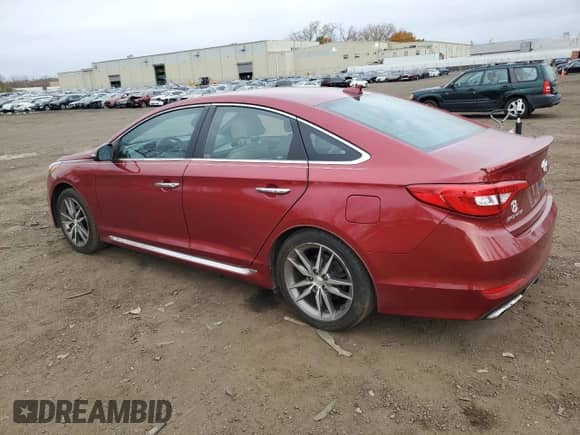 2015 Hyundai Sonata Sport z VIN 5NPE34AB2FH076769, wystawiony jako Copart lot #90493865 z przebiegiem 106 627 mil mil oraz Szkoda całkowita • Salvage title. Historia ofert i sprzedaży dostępna na DreamBid. Obrazek 2.