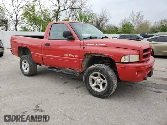 2000 Dodge 1500 with VIN 1B7HF16Z3YS579353, listed as a Copart auction lot 53816505 with 137,247 mi miles and Salvage title. Bid and sale history available at DreamBid. Image 4.