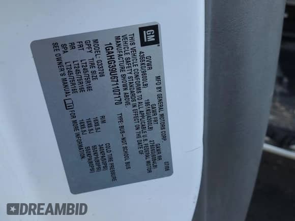 2007 Chevrolet Express Passenger с VIN 1GAHG39U671107170, выставлен на аукционе Copart как лот 72511624 с пробегом 165 433 миль миль и Списание • Salvage title. История ставок и продаж доступна на DreamBid. Изображение 13.