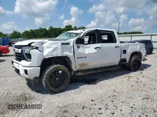 2024 Chevrolet Silverado 2500HD LTZ с VIN 1GC4YPEYXRF207006, выставлен на аукционе Copart как лот 60907565 с пробегом 38 066 миль миль и Списание • Salvage title. История ставок и продаж доступна на DreamBid. Изображение 1.
