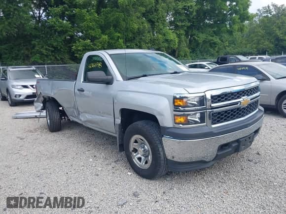 2014 Chevrolet Silverado 1500 Work Truck with VIN 1GCNKPEH2EZ145499, listed as a IAAI auction lot 42866948 with 107,961 mi miles and . Bid and sale history available at DreamBid. Image 1.