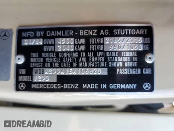 1984 Mercedes-Benz 300 D с VIN WDBAB33A1EA106820, выставлен на аукционе Copart как лот 84257695 с пробегом 414 000 миль миль и Чистый • Clean title. История ставок и продаж доступна на DreamBid. Изображение 12.