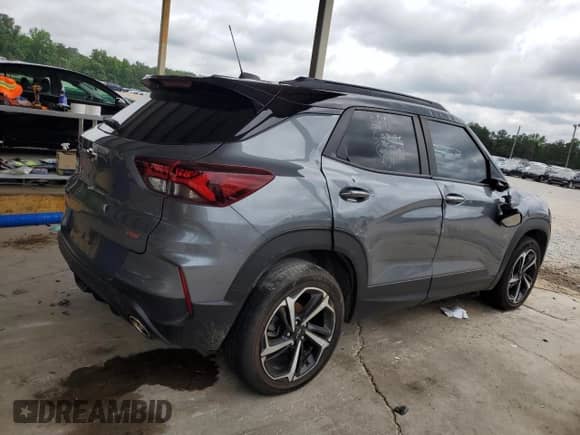2022 Chevrolet TrailBlazer RS with VIN KL79MUSL2NB019460, listed as a Copart auction lot 59671435 with 95,370 mi miles and Salvage title. Bid and sale history available at DreamBid. Image 3.
