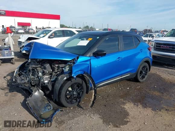 2023 Nissan Kicks SR with VIN 3N1CP5DV6PL491248, listed as a IAAI auction lot 42631858 with 50,286 mi miles and . Bid and sale history available at DreamBid. Image 21.