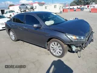 2015 Honda Accord EX-L with VIN 1HGCR3F8XFA004420, listed as a IAAI auction lot 43291336 with 156,314 mi miles and . Bid and sale history available at DreamBid. Image 1.