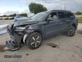 2023 Kia Sorento S with VIN 5XYRL4LC3PG228686, listed as a Copart auction lot 69599595 with 20,756 mi miles and Salvage title. Bid and sale history available at DreamBid. Image 1.