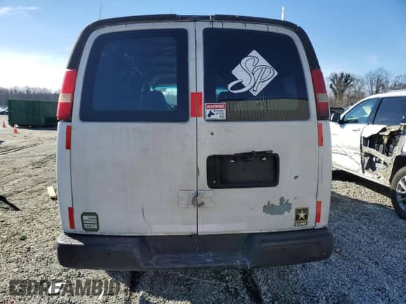 2010 Chevrolet Express Cargo with VIN 1GCUGADX1A1106446, listed as a Copart auction lot 88542695 with 184,062 mi miles and Salvage title. Bid and sale history available at DreamBid. Image 6.