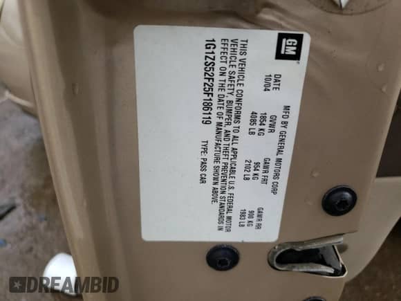 2005 Chevrolet Malibu z VIN 1G1ZS52F25F186119, wystawiony jako Copart lot #72981054 z przebiegiem 116 846 mil mil oraz Szkoda całkowita • Salvage title. Historia ofert i sprzedaży dostępna na DreamBid. Obrazek 12.