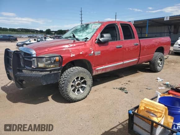 2009 Dodge 2500 SXT with VIN 3D7KS28T09G520744, listed as a Copart auction lot 62488725 with 136,204 mi miles and Non repairable. Bid and sale history available at DreamBid. Image 1.